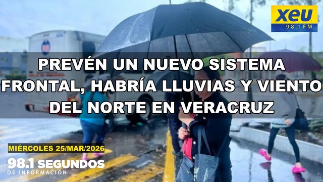Prevén un nuevo sistema frontal, habría lluvias y viento del norte en Veracruz