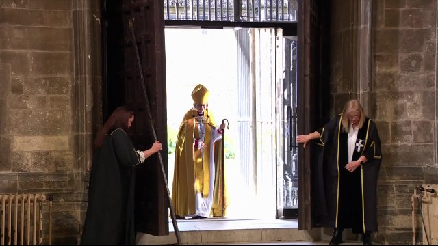 Dame Sarah Mullally arrives at Canterbury Cathedral
