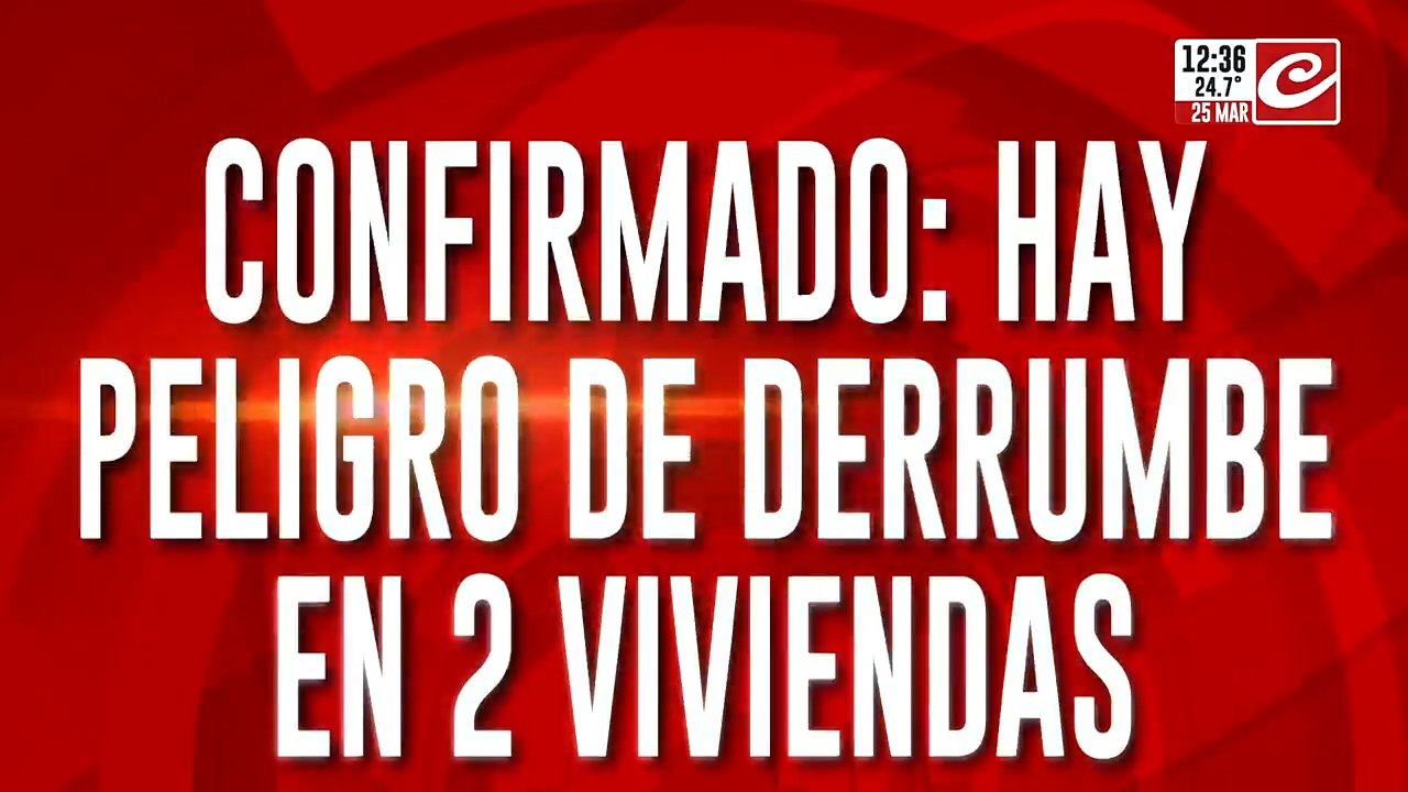 Confirmado: hay peligro de derrumbe en 2 viviendas