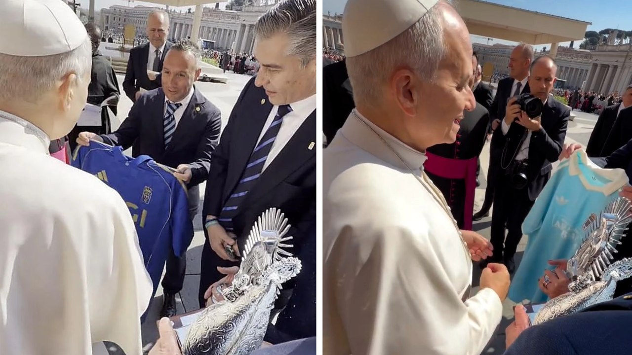 Papa León XIV recibe a una Virgen de Guadalupe de parte del Real Oviedo