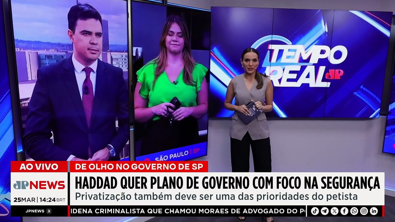 Fernando Haddad coloca segurança e privatização como prioridades para governo em SP | TEMPO REAL