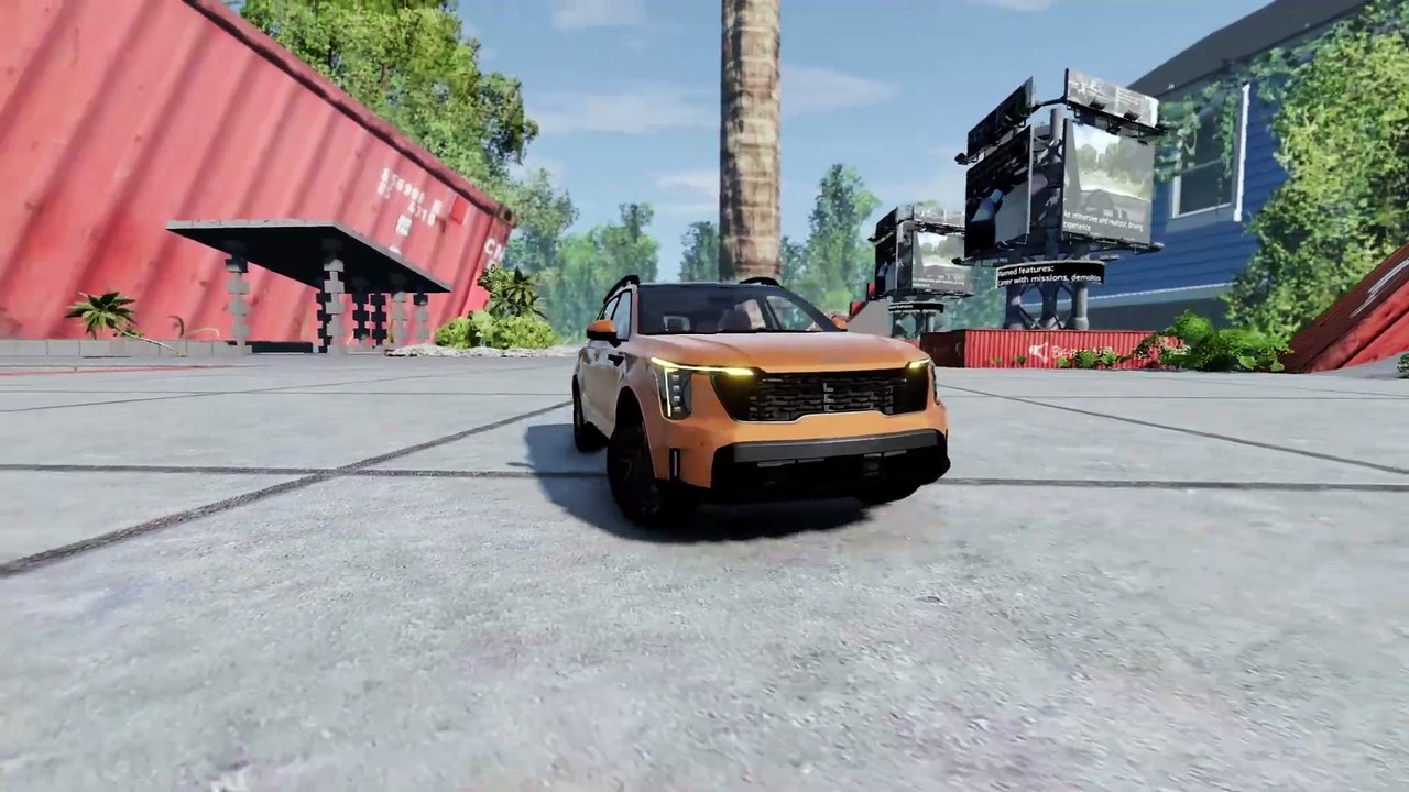Kia Cars testing in Beamng - Relaxing demolition and Destruction