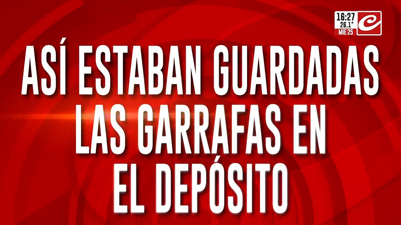 Así estaban guardadas las garrafas en el depósito que explotó