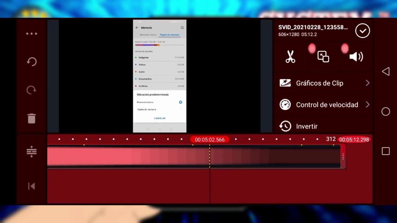 exportar a SD desde kinemaster