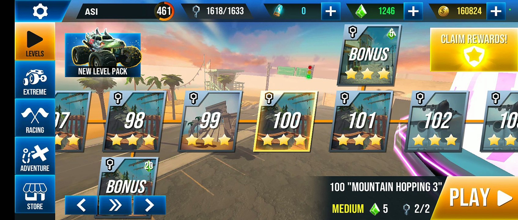 100% Impossible? Stunt Car Extreme Level 100 "MOUNTAIN HOOPING 3" Gameplay