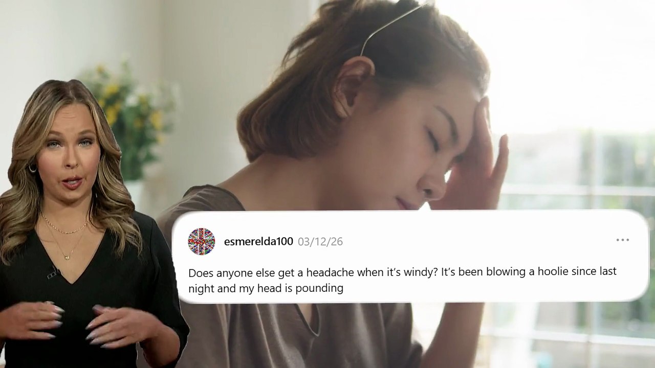 Why do I get a headache when it's windy?