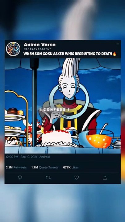 WHEN SON GOKU ASKED WHIS RECRUITING TO DEATH🔥