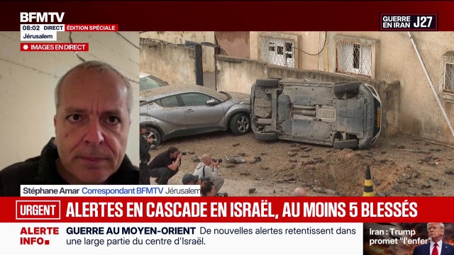 Guerre au Moyen-Orient: des tirs de missiles iraniens font au moins six blessés en Israël