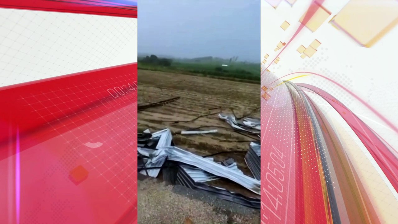 Veja como ficou empresa destruída por tempestade em SC