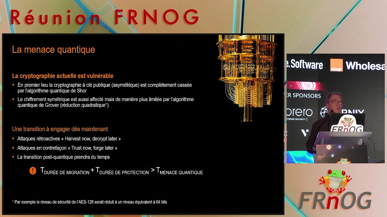 FRnOG 43 - Michel Brochard : Vers une cryptographie résistante au quantique