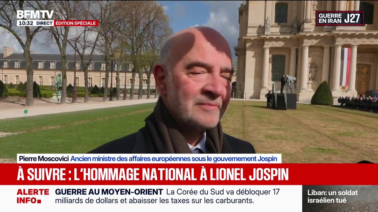 Hommage national à Lionel Jospin: "C'était une belle et grande figure de la gauche", déclare Pierre Moscovici