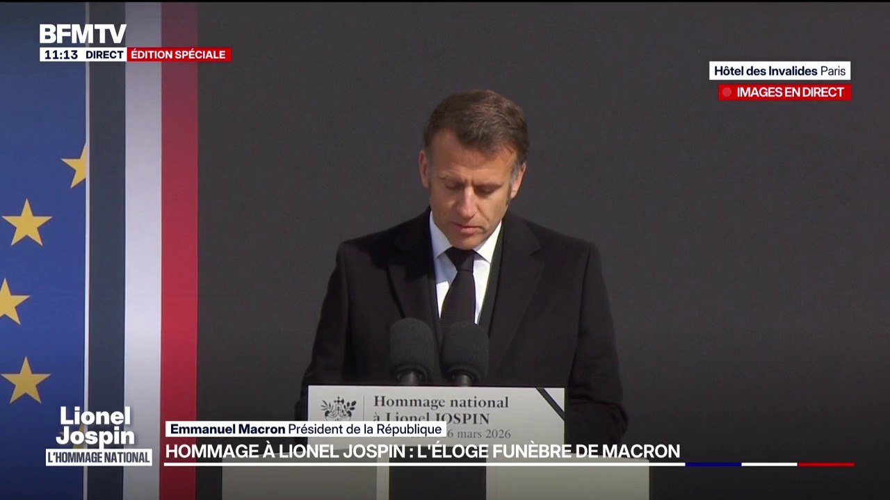 Hommage à Lionel Jospin: Emmanuel Macron salue un "digne héritier de Jaurès et de Blum" qui a "emprunté le chemin ouvert par François Mitterrand"