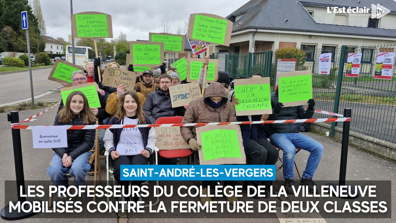 Les professeurs du collège de La Villeneuve à Saint-André-les-Vergers mobilisés contre la fermeture de deux classes