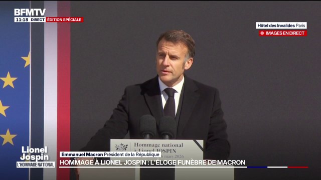 Emmanuel Macron: Lionel Jospin a modernisé la vie économique, sociale et démocratique de la Nation de manière inédite
