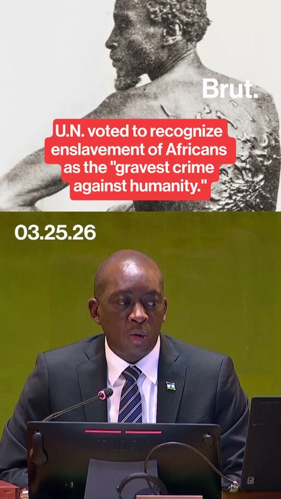 UN General Assembly calls transatlantic slave trade the gravest crime against humanity.