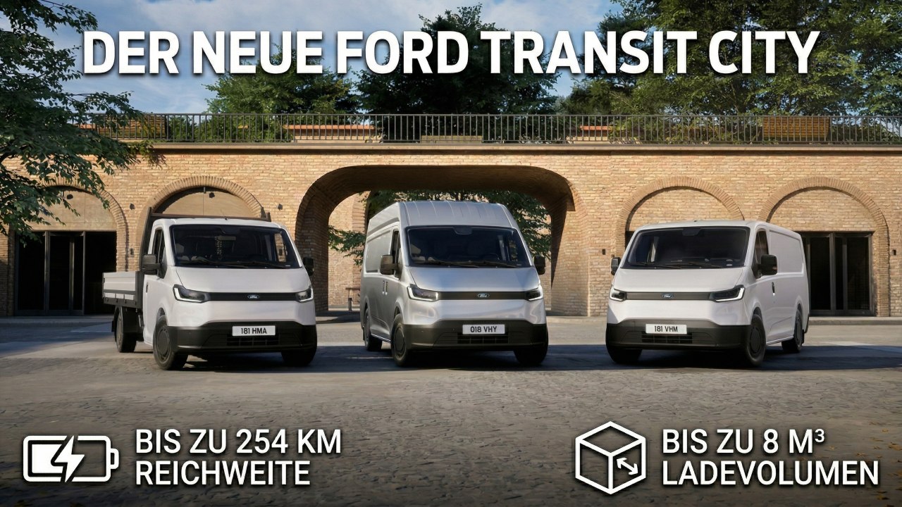 Ford Transit City 2026: Elektro-Transporter mit 56 kWh Akku