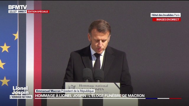Hommage à Lionel Jospin: Ministre de l'Éducation nationale, il agit pour offrir à notre jeunesse les moyens de son émancipation , déclare Emmanuel Macron