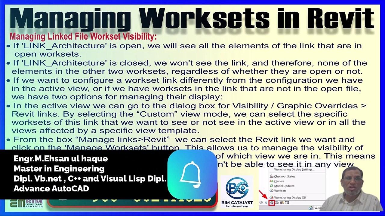 Managing and Editing worksets in Revit MEP in Urdu  Part-104