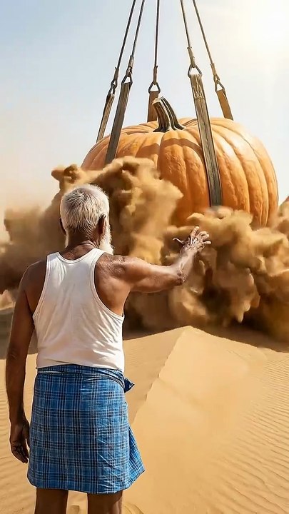 Oldman Crafted Pumpkin House In Desert Vegetables House Crafting