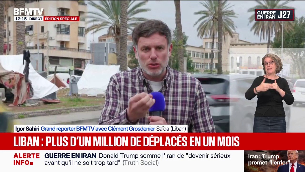 Guerre au Moyen-Orient: au Liban, plus d'un million de personnes déplacés en l'espace d'un mois