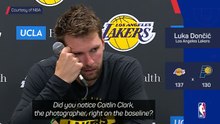 Doncic surprised by 'Caitlin Clark the photographer'