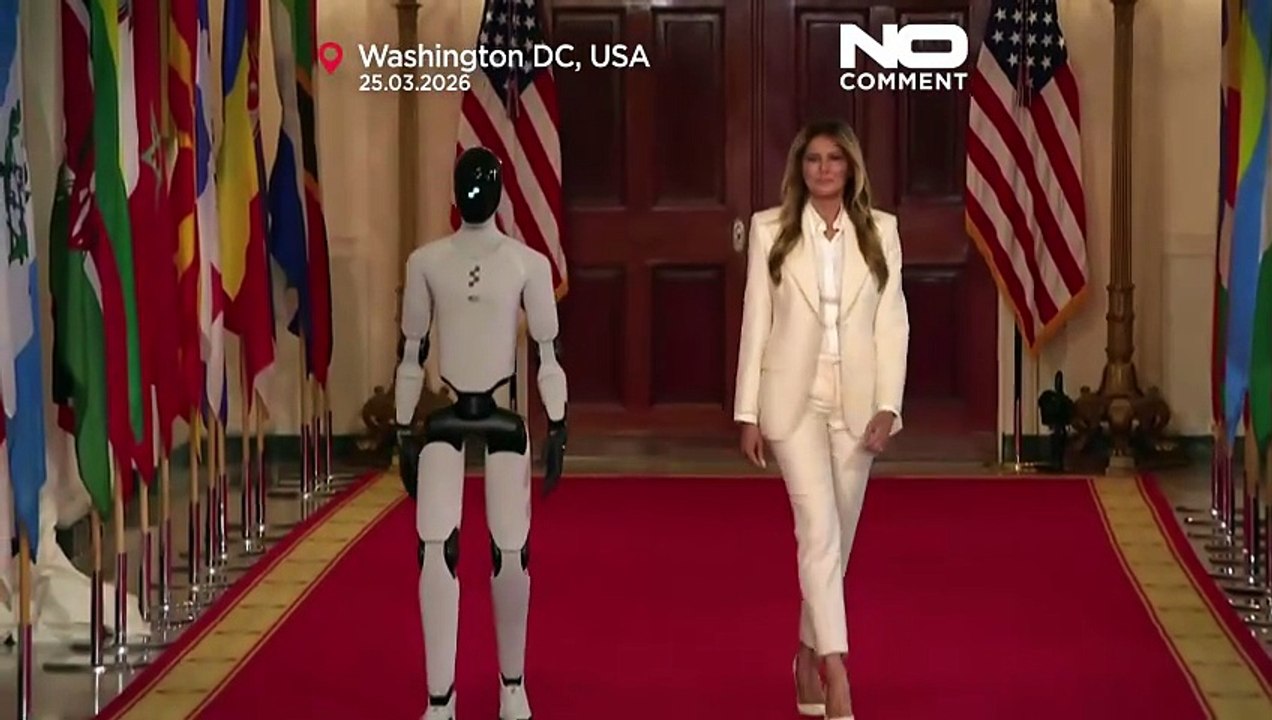 Humanoider Roboter bei Bildungsgipfel im Weißen Haus mit Melania Trump