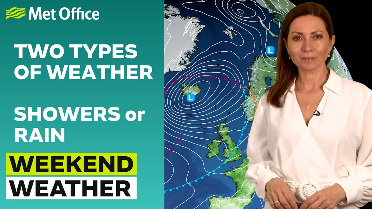 Weekend weather 26/03/26 – Blustery showers or squally rain – Met Office weather forecast UK