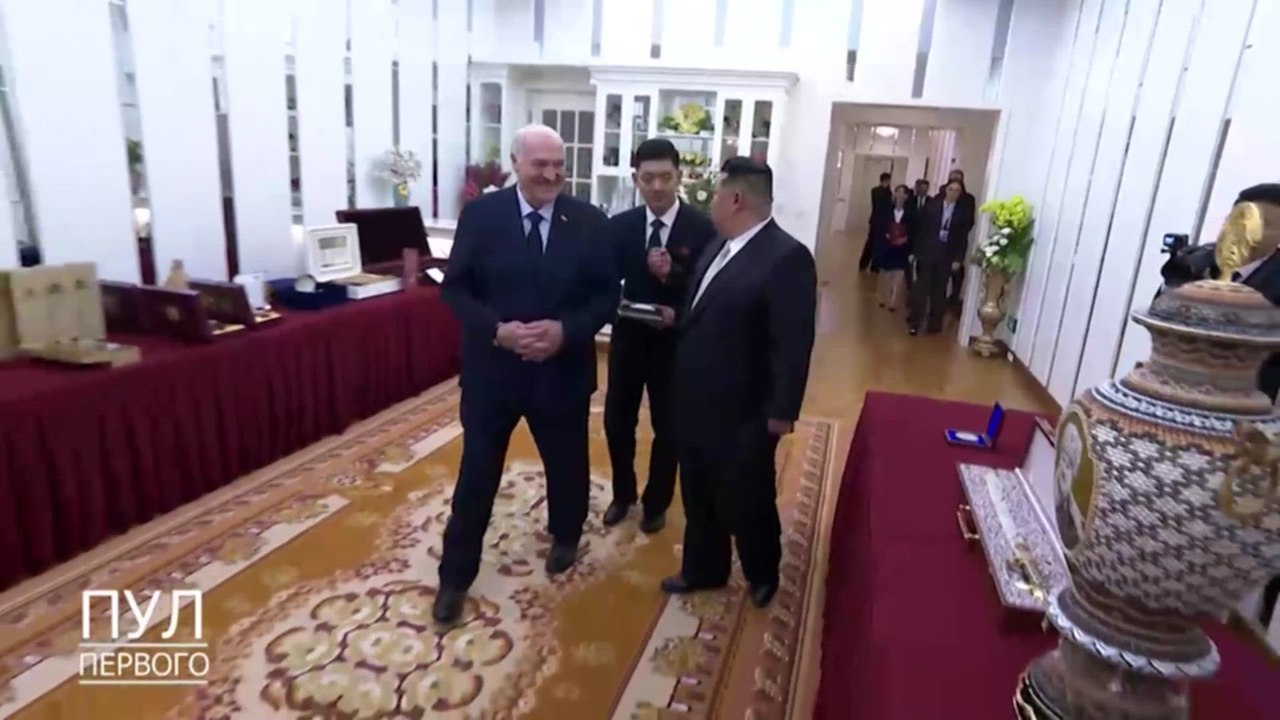 Lukashenko VIRAL GIFT to Kim Jong Un  “in case enemies show up.”