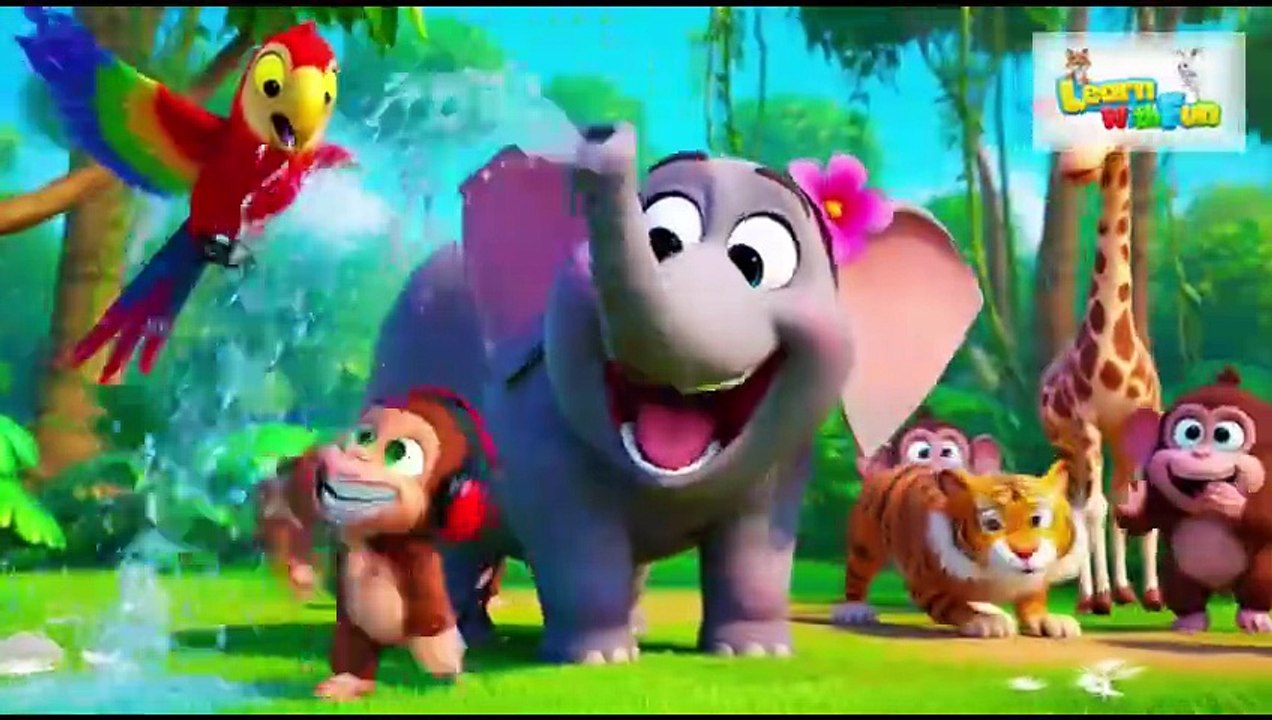 Jungle DJ Dance Party . Cartoon Funny Video