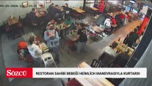Restoran sahibi, nefes borusuna yiyecek kaçan bebeği Heimlich manevrasıyla kurtardı