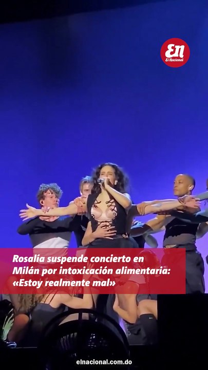 Rosalía suspende concierto en Milán por grave intoxicación alimentaria
