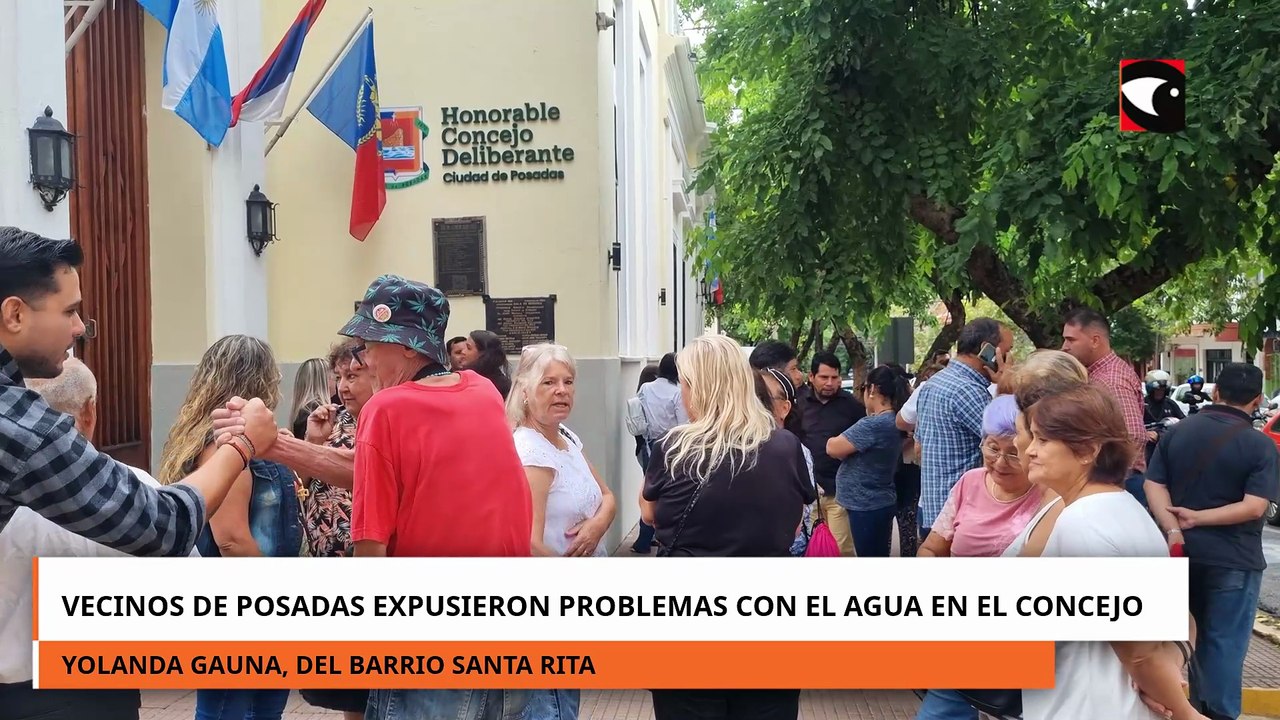 Vecinos de Posadas expusieron sus problemas con el suministro del agua en el Concejo Deliberante
