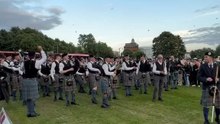 WINNING MARCH OFF 2023 🏆 Ford Boghall and Bathgate Caledonia PipeBand in World Pipeband Championship