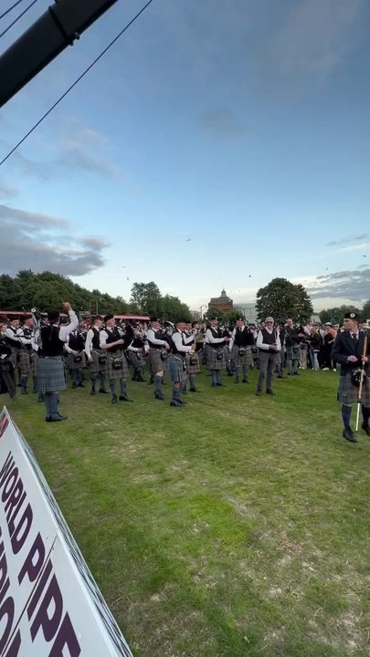 WINNING MARCH OFF 2023 🏆 Ford Boghall and Bathgate Caledonia PipeBand in World Pipeband Championship