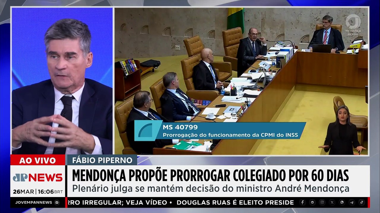 STF analisa decisão sobre prorrogação da CPMI do INSS por 120 dias