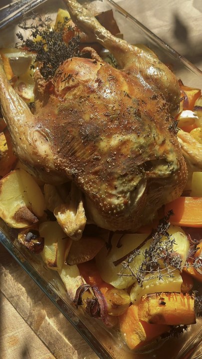 Poulet au gingembre et au thym