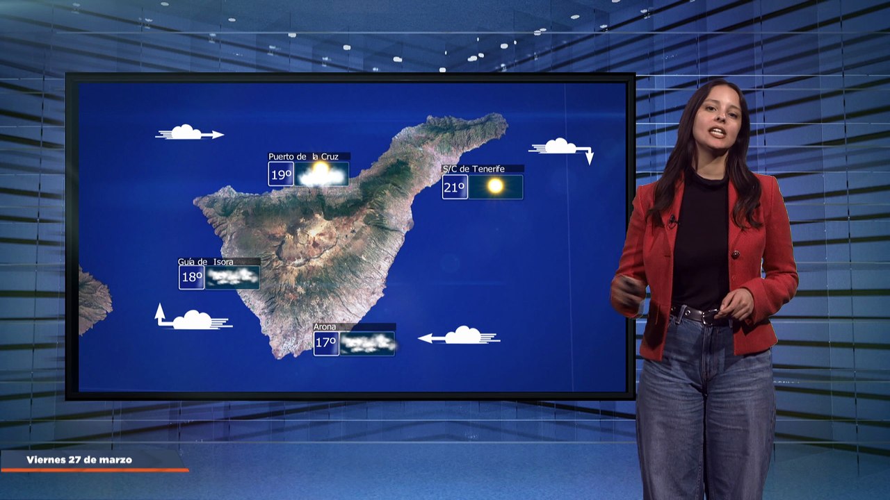 La previsión del tiempo en Canarias para el 27 de marzo de 2026, en Atlántico Televisión.