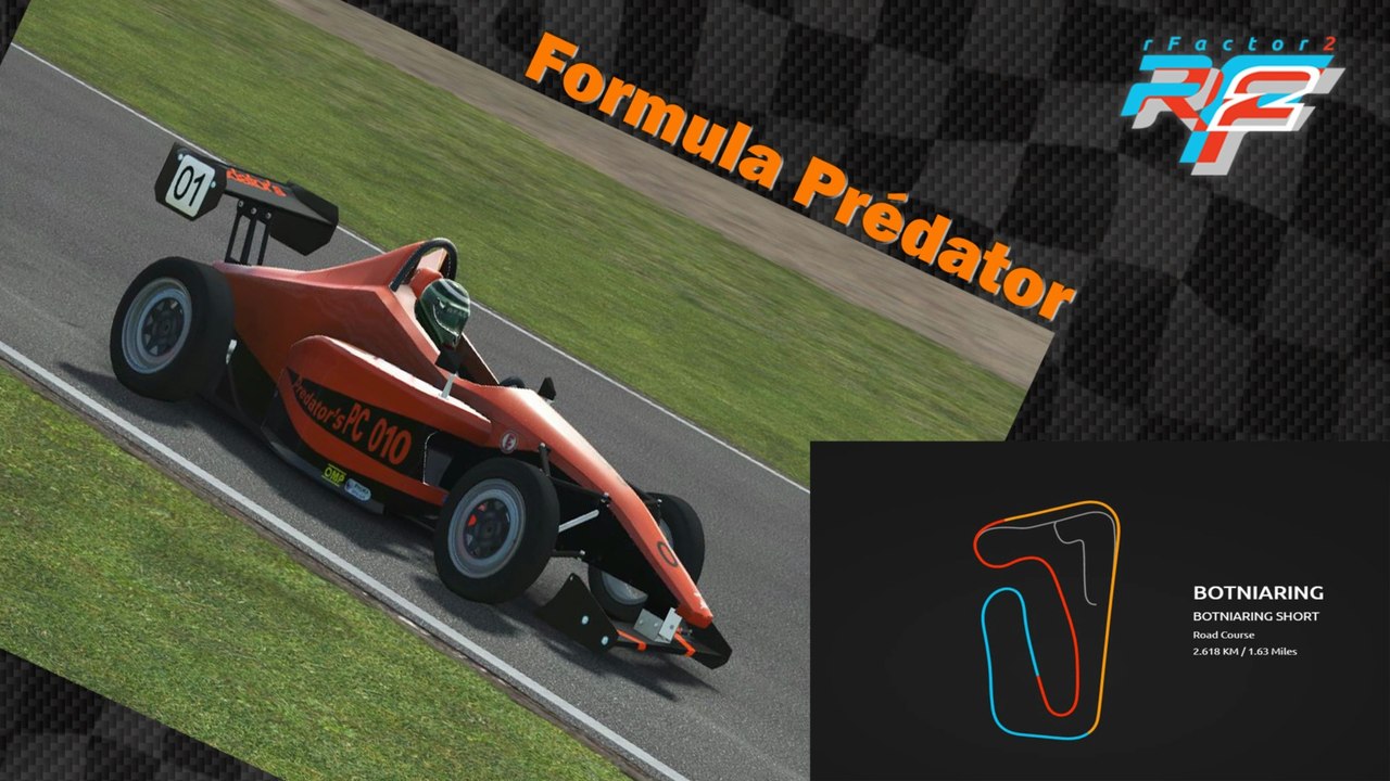 Tour de piste à Botniaring en Formule Prédator sur Rfactor 2