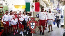Selección de Portugal pasea por Tepito previo al juego con México