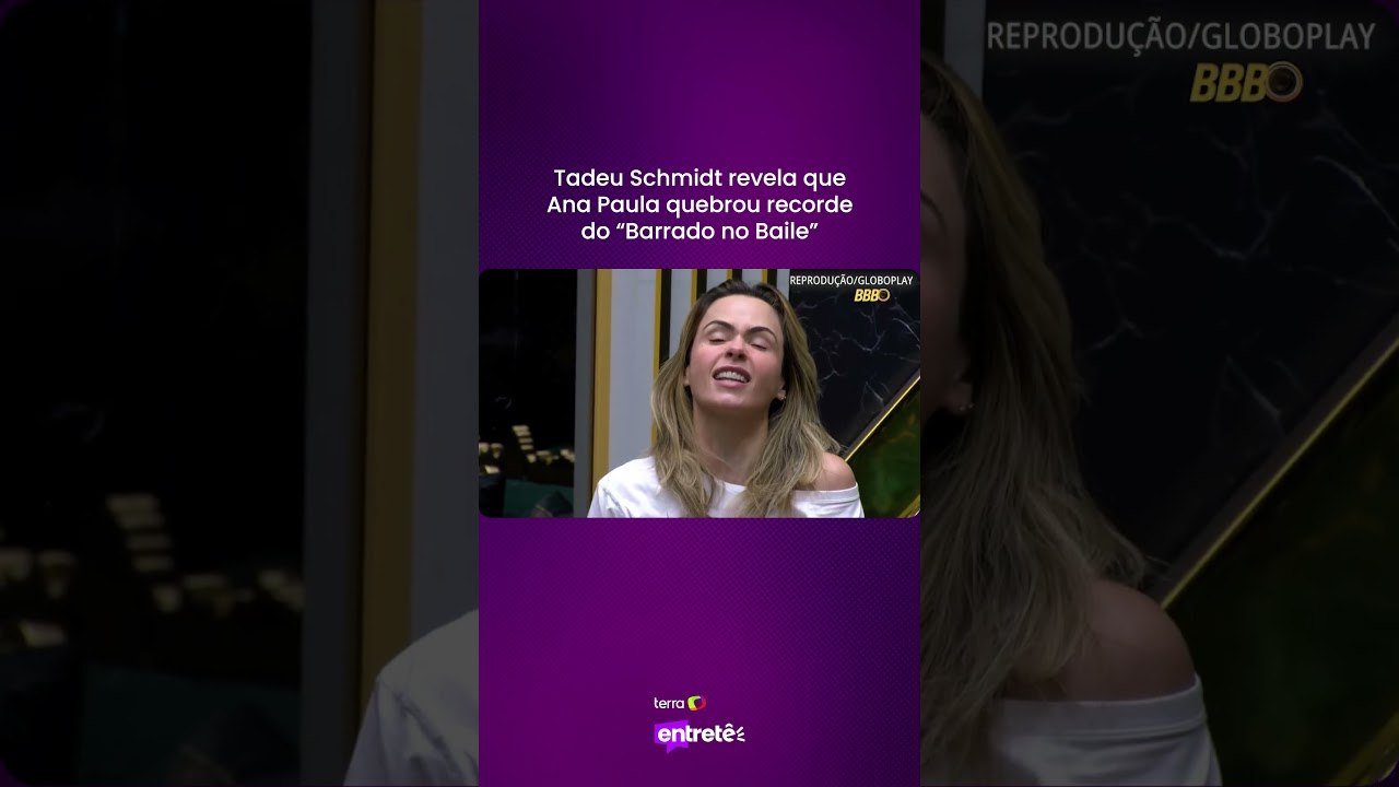 Tadeu Schmidt revela que Ana Paula quebrou recorde do “Barrado no Baile” #shorts