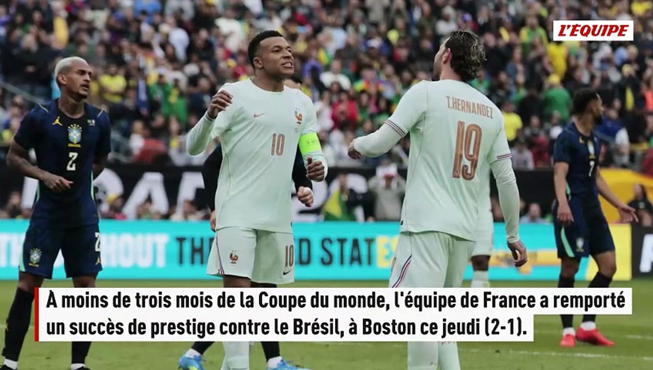L'équipe de France s'offre le Brésil en préparation de la Coupe du monde, Mbappé à un but du record - Foot - Amical