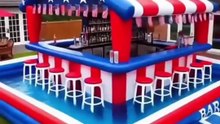 Water Blow Bar Manufacturer Inflatable Pool Bar Commercial Inflatable Beach Bar