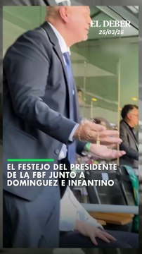 Fernando Costa, presidente de la FBF, celebró junto a Alejandro Domínguez y Gianni Infantino tras la victoria de Bolivia por 2-1 sobre Surinam en el repechaje. En el festejo también estuvo presente el exmundialista Carlos Trucco.