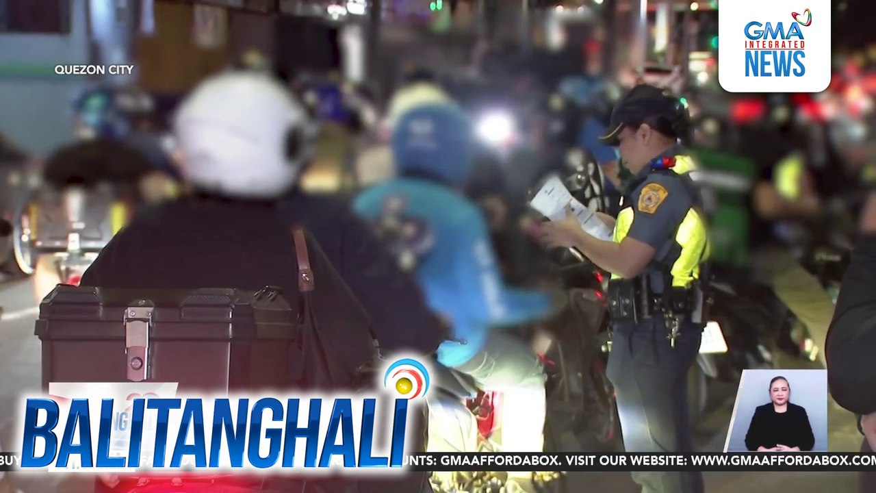Mga rider na walang helmet, naka-tsinelas, at expired na ang rehistro ng motorsiklo, kabilang sa 40 natiketan | Balitanghali