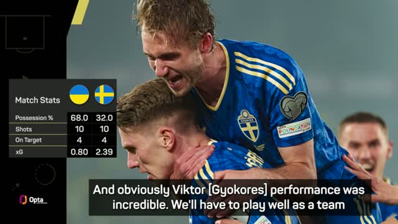 'Incredible' Gyokeres steers Sweden towards World Cup place