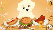 Puppy’s Big Table Heist! 🐶🌭🍔  Hotdogs, Burgers & Ribs  Wholesome 2D Animation