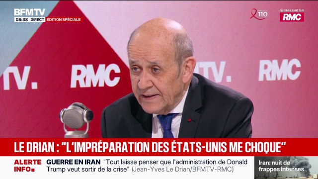 Guerre au Moyen-Orient: Je ne vois pas Israël poursuivre la guerre sans le soutien des Américains , affirme Jean-Yves Le Drian