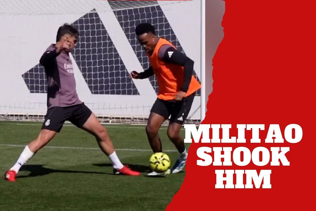 Eder Militao put Real Madrid teammates on skates with some wild footwork