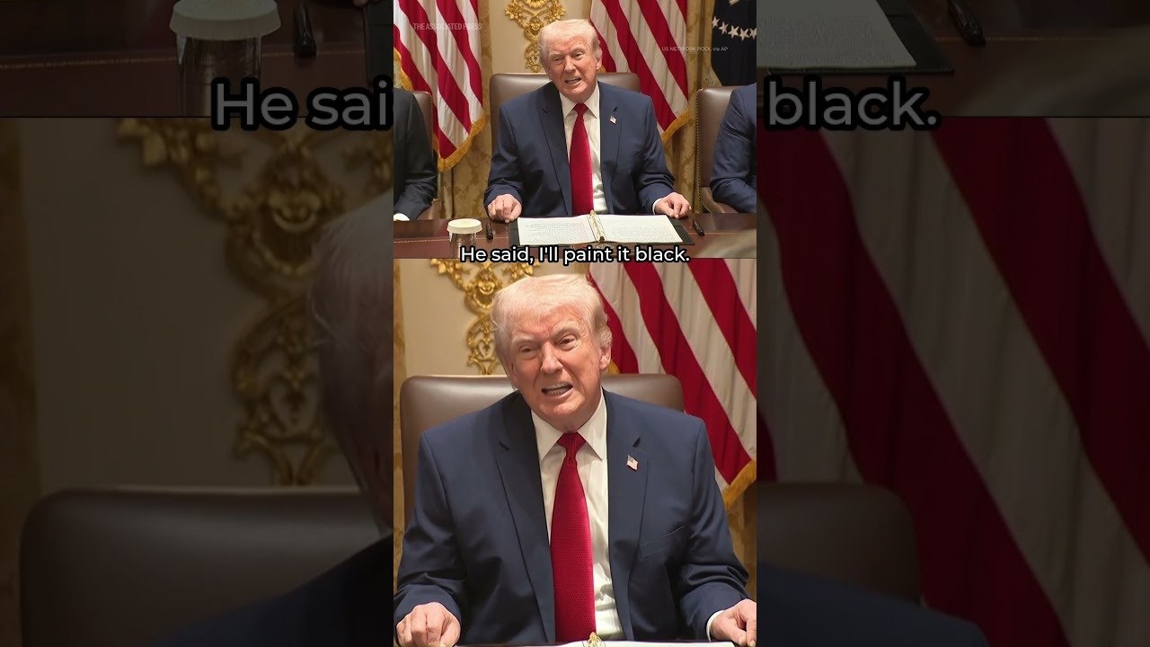 Trump describes Sharpie marker as "hot as a pistol" at Cabinet meeting