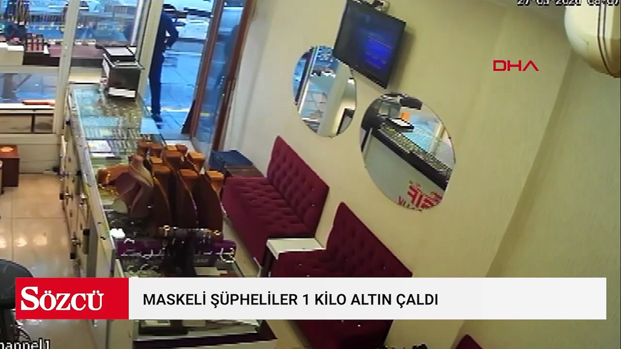 Kuyumcu dükkanına giren maskeli şüpheliler, 1 kilo altını gasbedip kaçtı